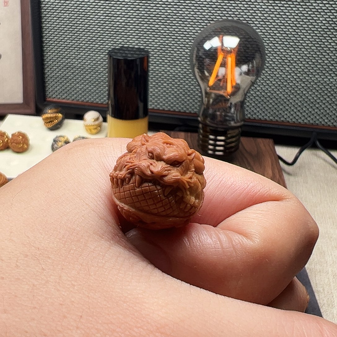 伍***肌吊坠猴头核桃山君食恶蛟一级精工18.8