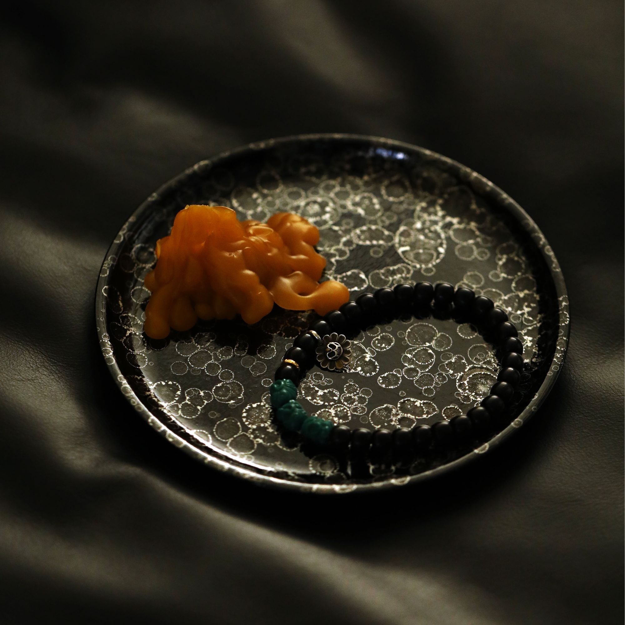 集物华原创 I 【雲上承物】系列紫砂大漆壶承 干泡盘 直径14.5cm