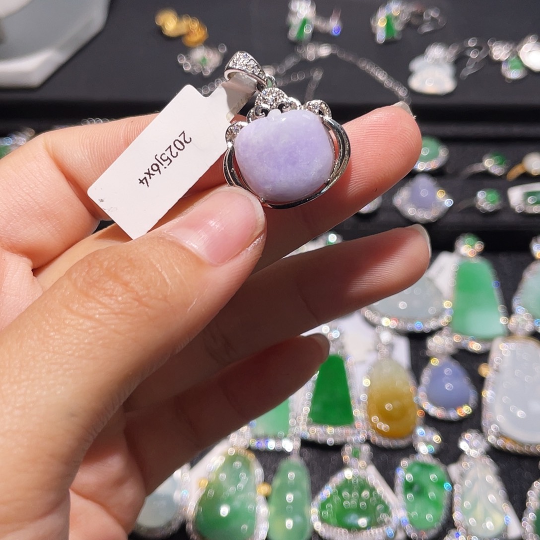 翡翠银S925镶嵌颈饰