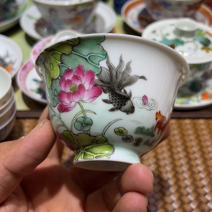 纯手绘精品盖碗杯