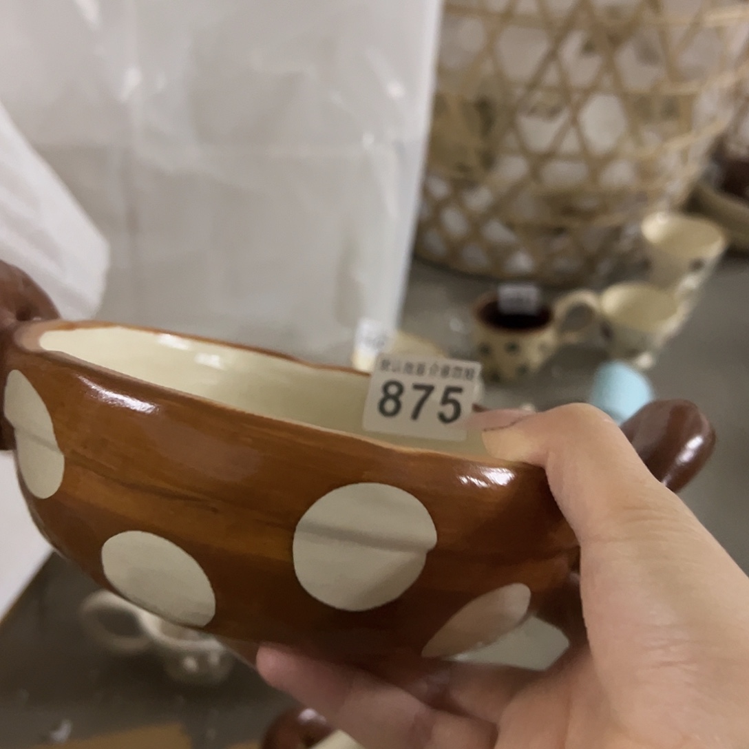 搪瓷正品波点双耳一个875