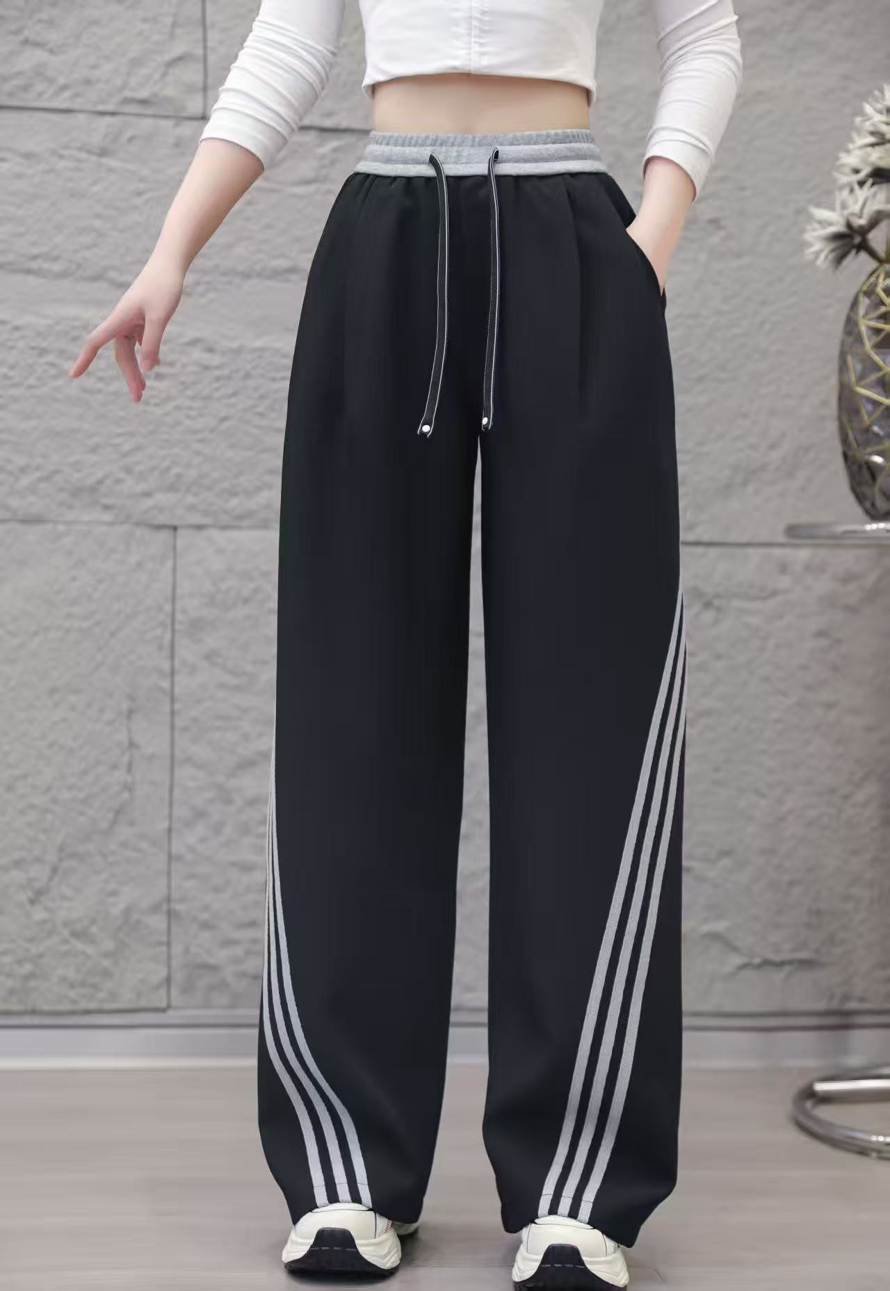 （美姐家）春季直筒宽松百搭休闲裤