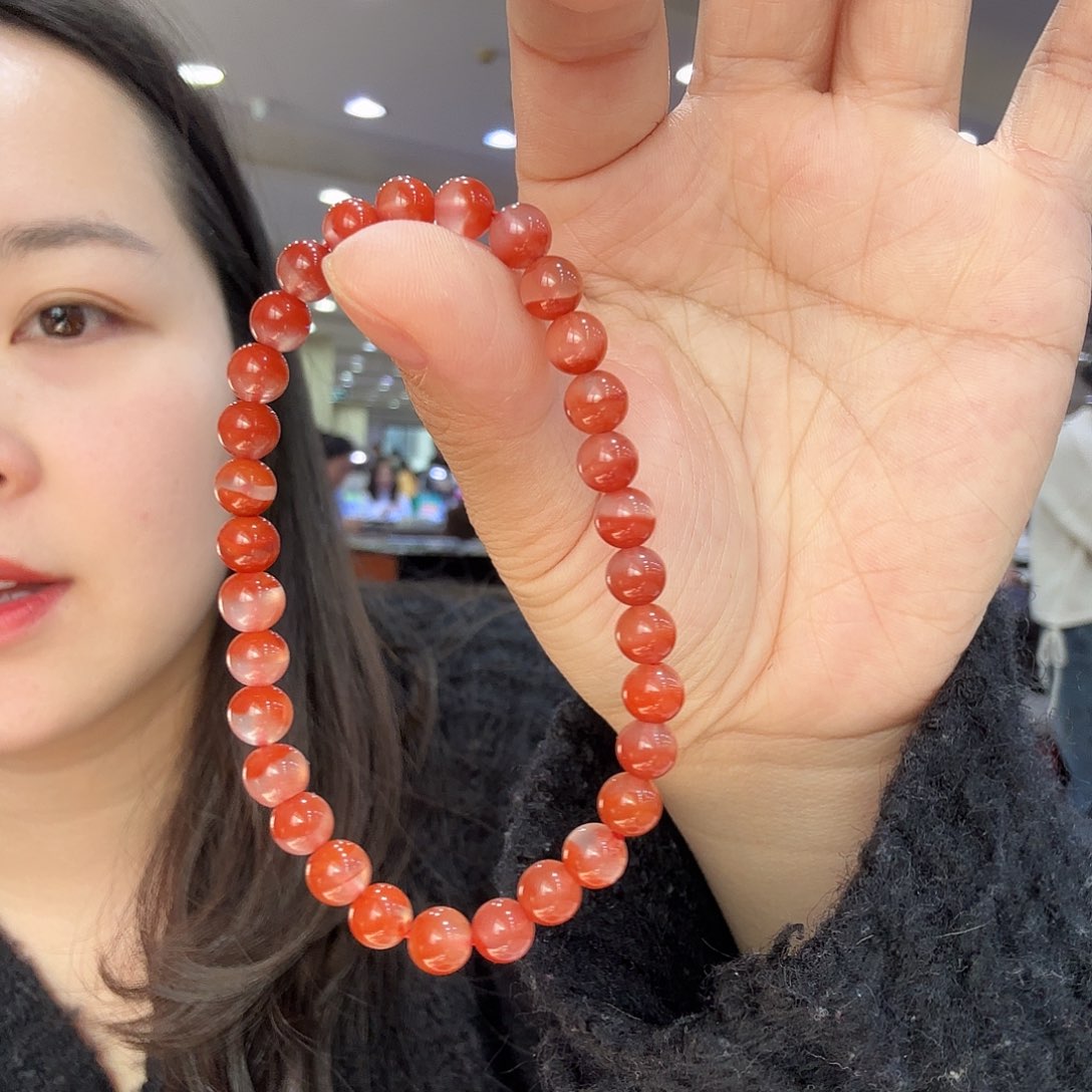 南红玛瑙手串未镶嵌6