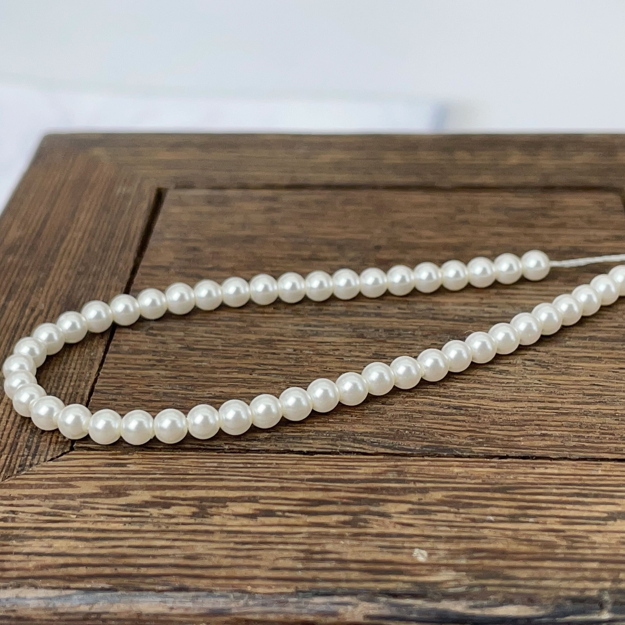 【千奇饰品】A426施家贝珠散珠白色小隔珠约3mm【20个装】