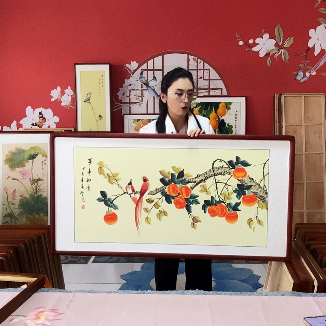 国画手写手绘国画作品63✖️123