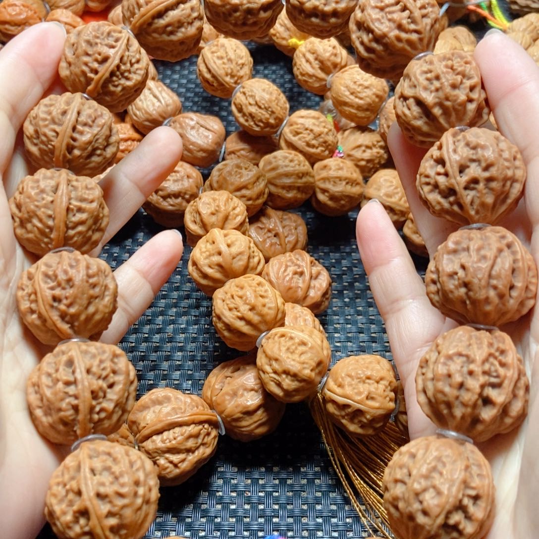 文玩核桃手串粗筋八棱