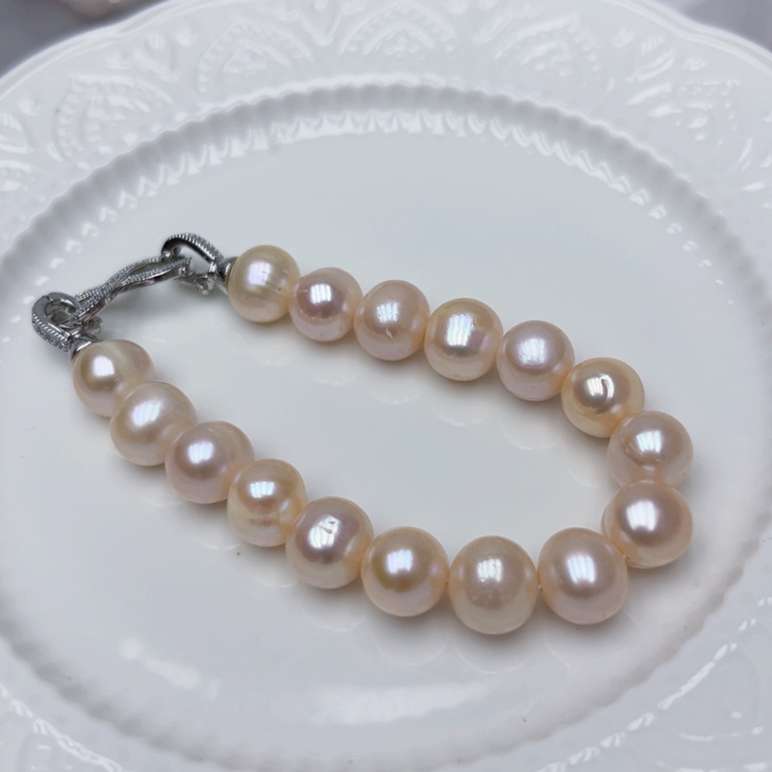 淡水珍珠手绳银S925镶嵌