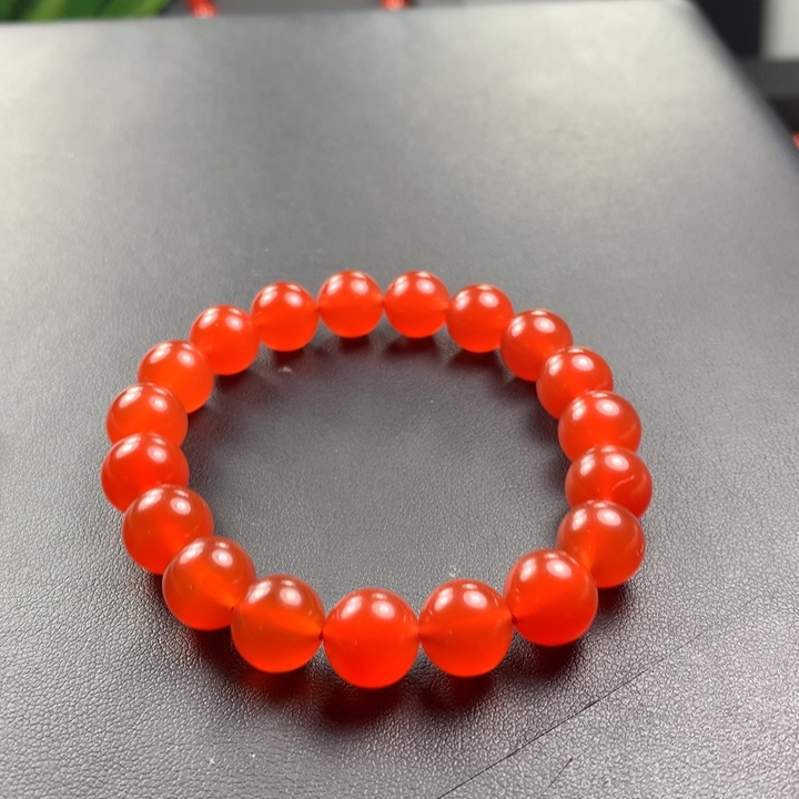 南红玛瑙未镶嵌卡10冰红单圈