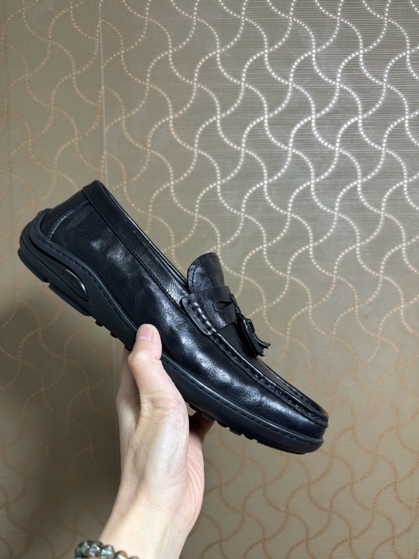 7788黑色豆豆鞋透气一脚蹬纹男士皮鞋