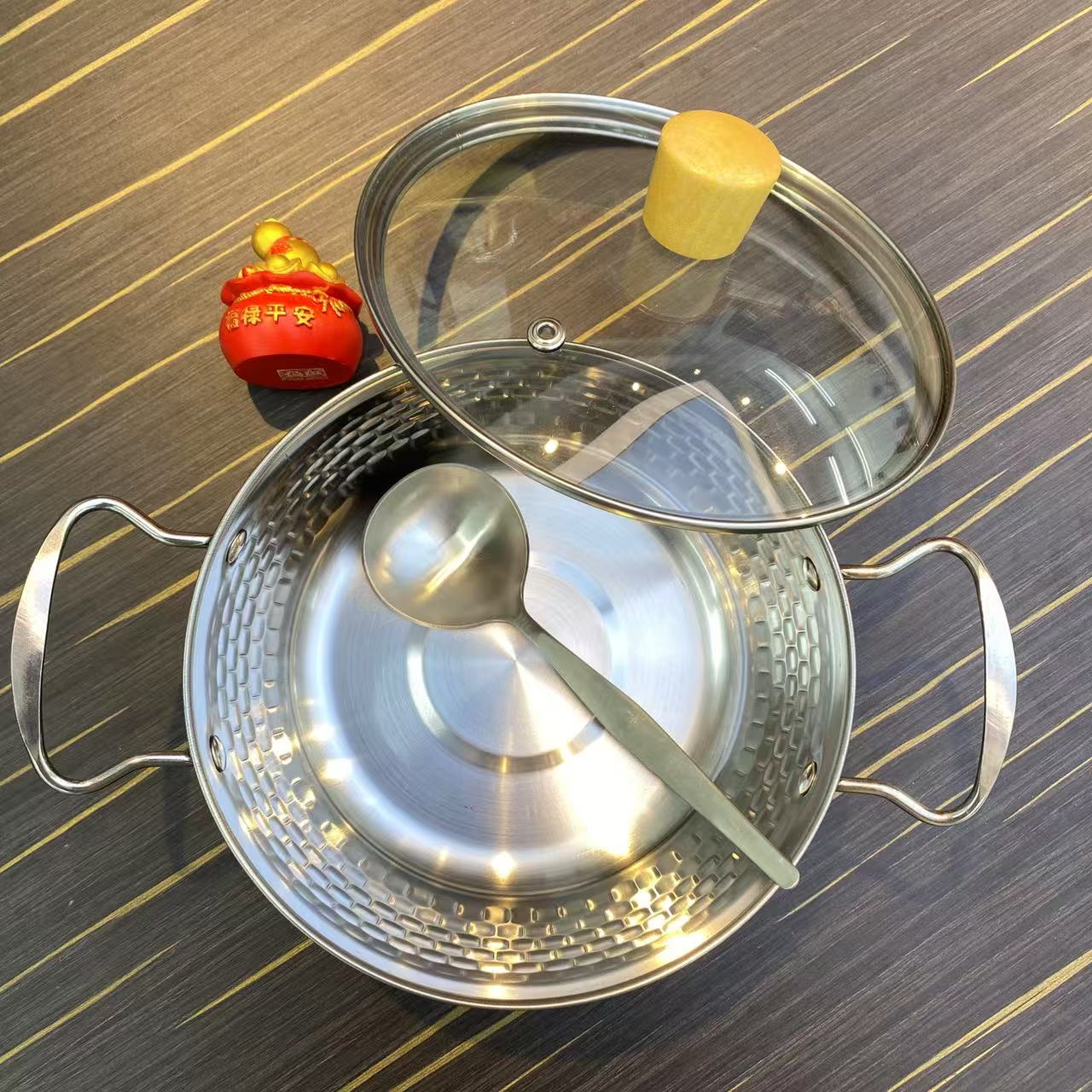 【618专享价】双耳雪平锅带盖配一只定制勺家用厨房必备【汤家限定】