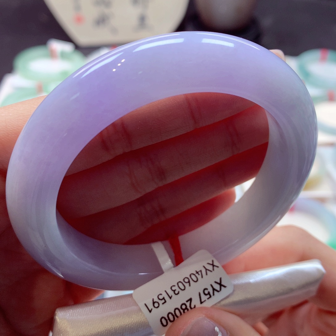 翡翠手镯未镶嵌25正圈77