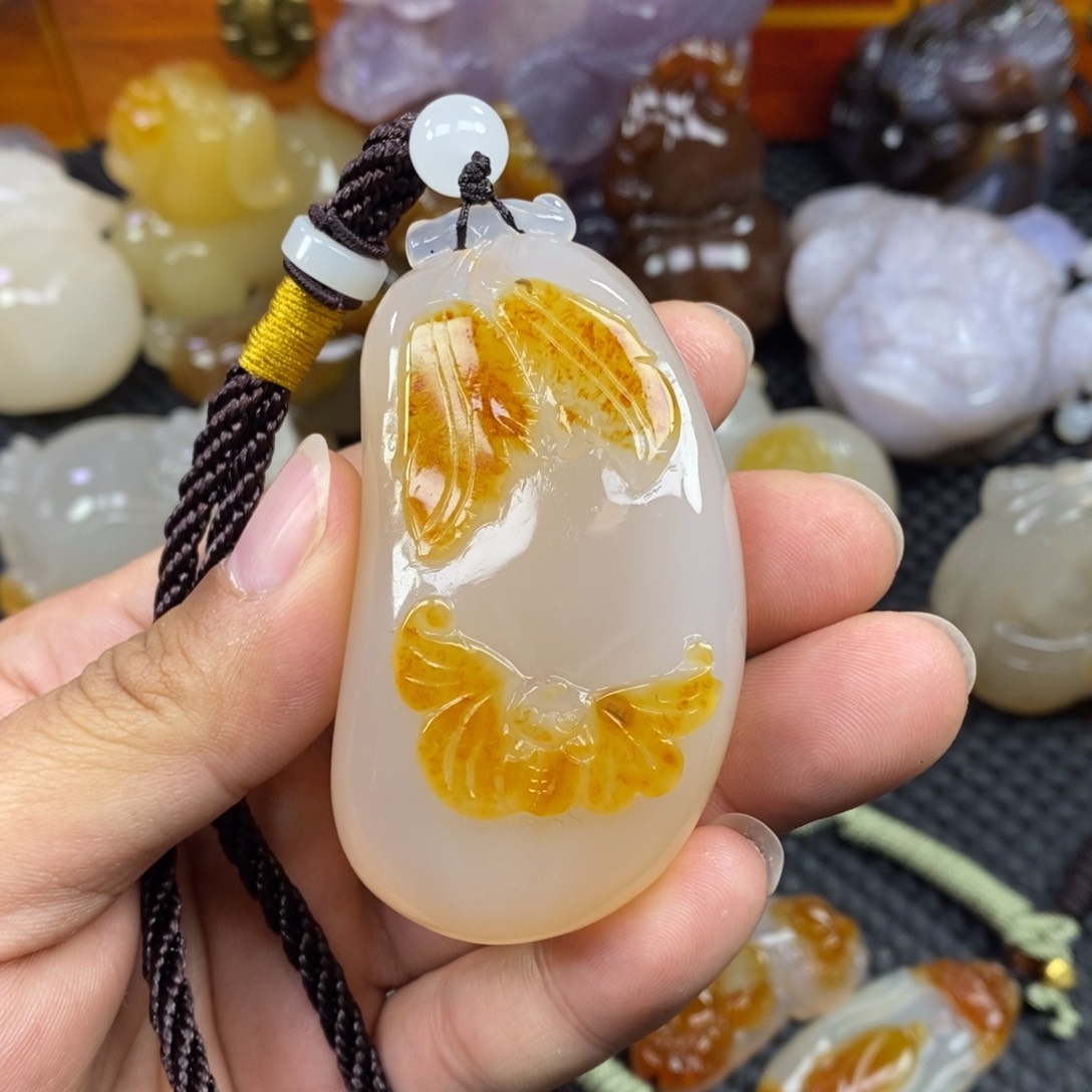 玛瑙/玉髓手把未镶嵌