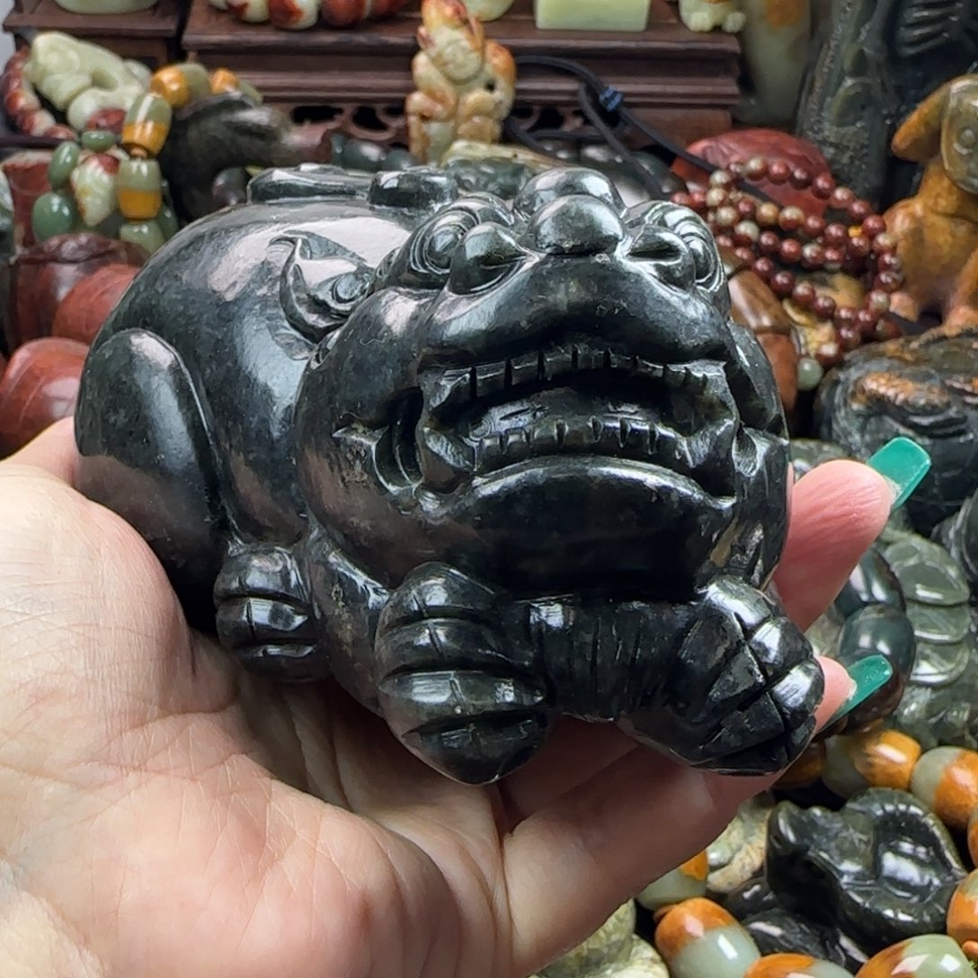 岫岩河磨玉（透闪石质玉）手把未镶嵌