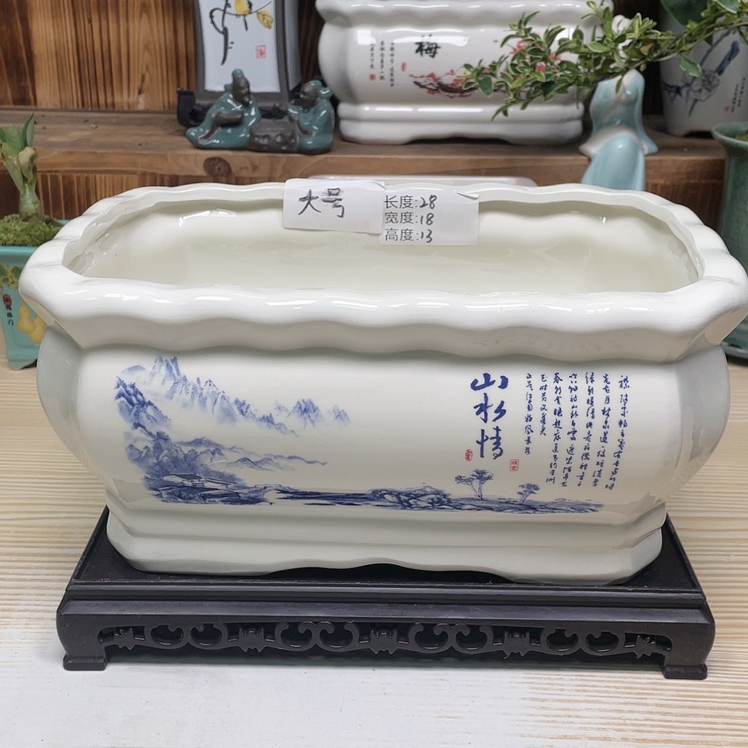 紫砂花盆陶瓷艺术花盆陶瓷