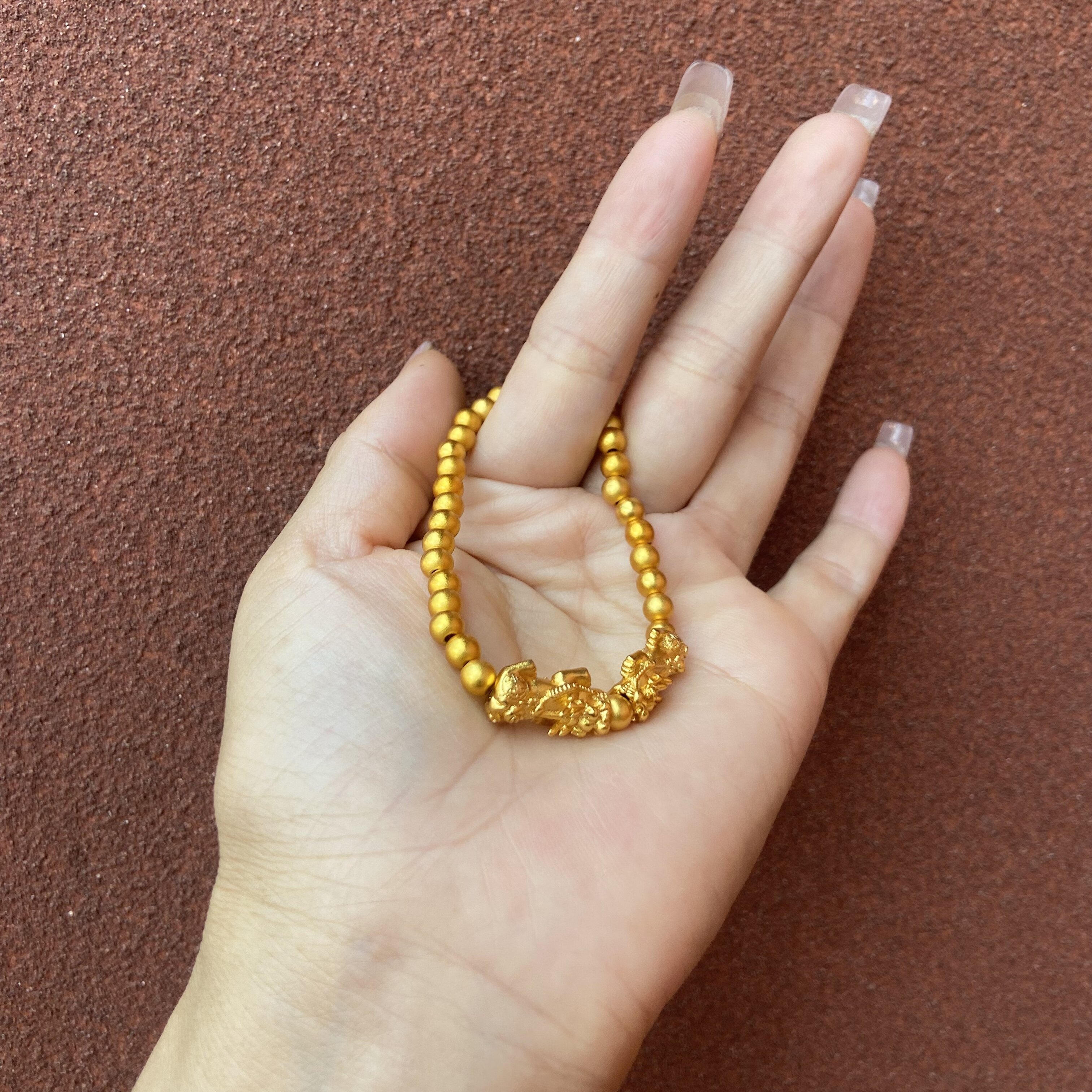 足银合成锆石手链 388-精工貔貅手链