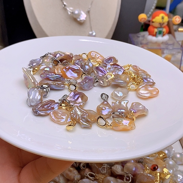 淡水珍珠银S925镶嵌颈饰266