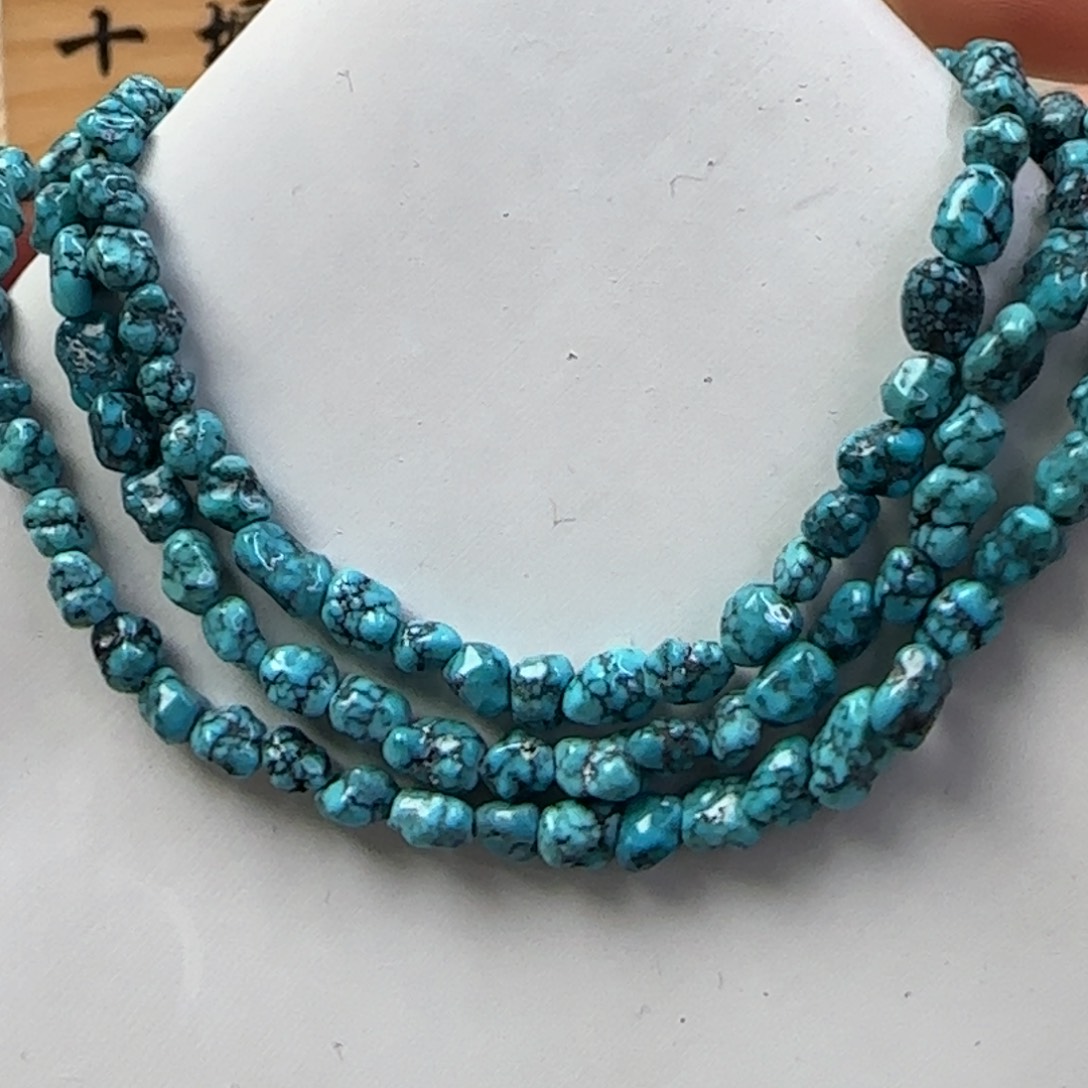 绿松石未镶嵌云盖随形多圈X79