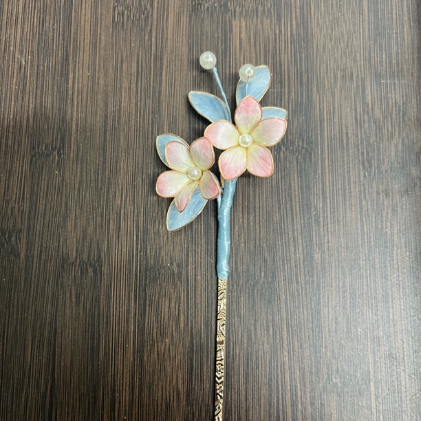 大麦吖古风发饰汉服绒花发簪 手工制作默认微瑕