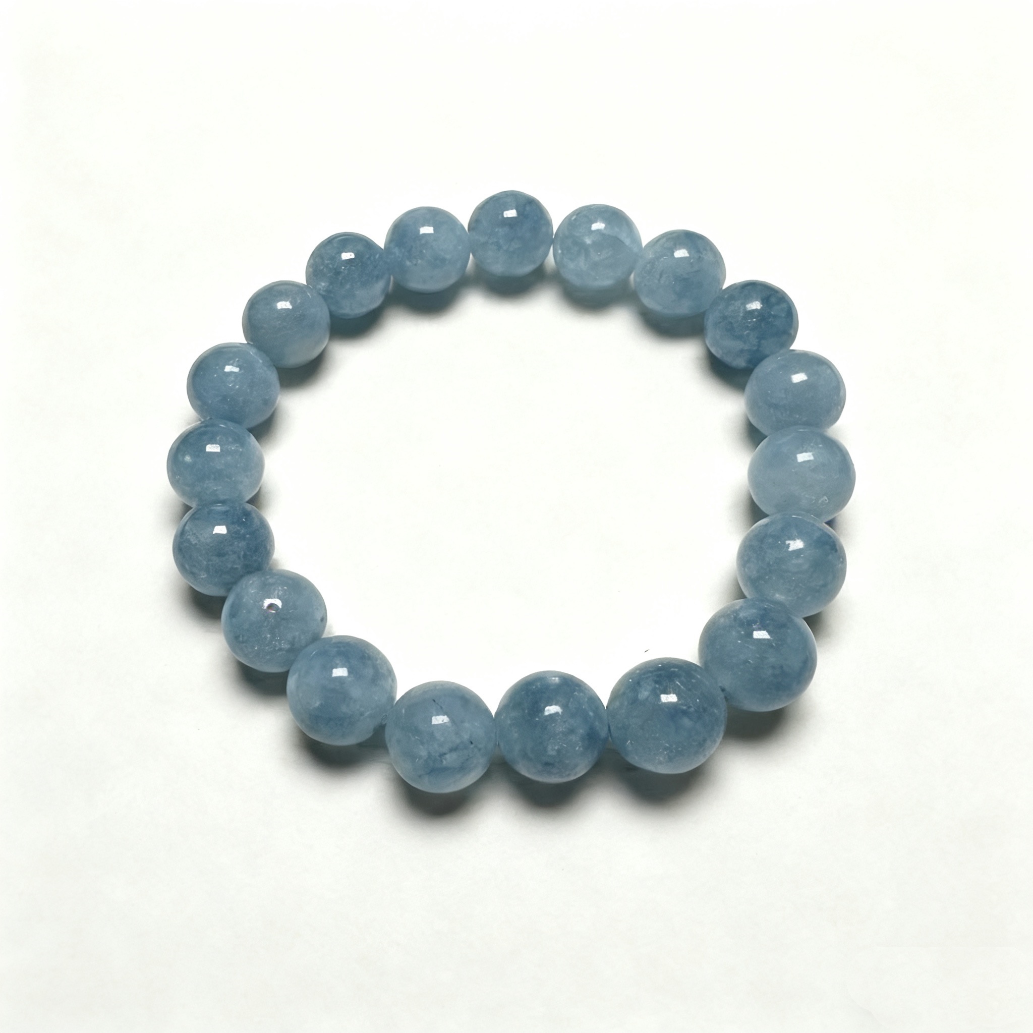 K43海蓝宝单圈手串10mm（无盒简装）