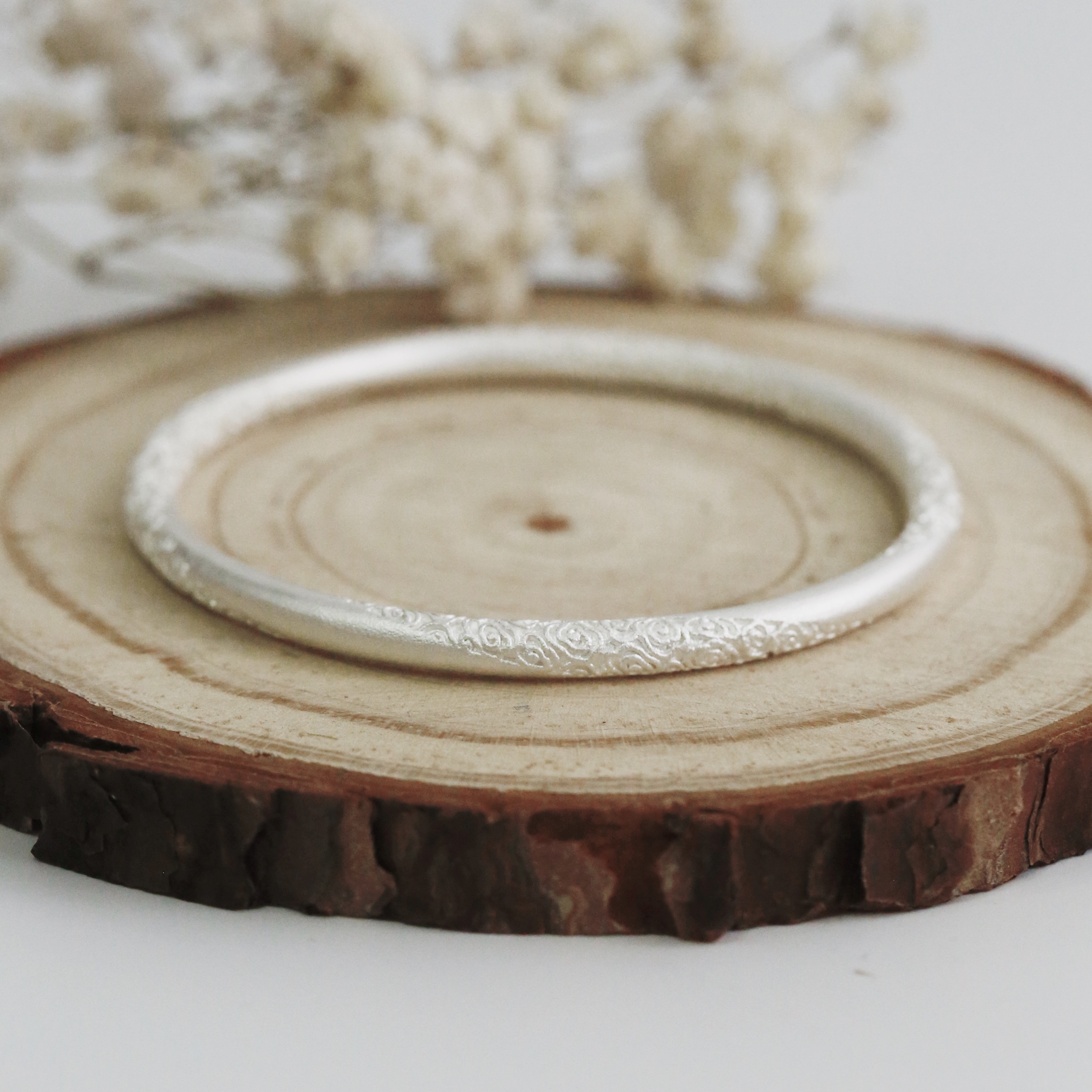 足银手镯 足银999祥云闭口手镯30g.古法传承银镯情侣款YCZB91683