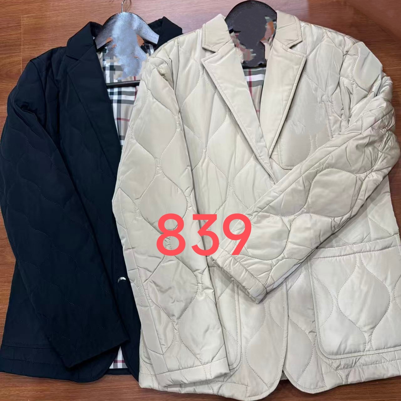 839 新款男士时尚百搭西服领薄棉外套