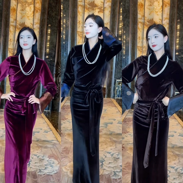 新款金丝绒西藏服·