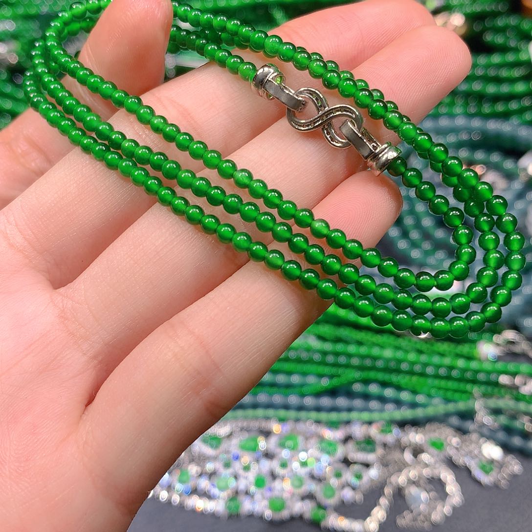 翡翠手串未镶嵌天然翡翠