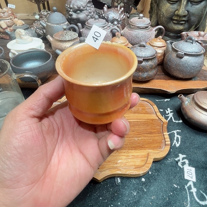 瓷片用柴烧茶具，养非凡彩40