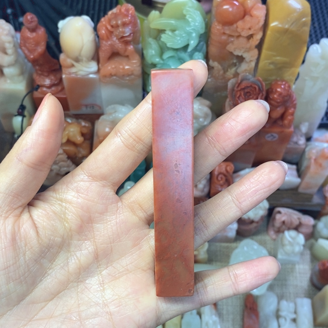 寿山石印石朱砂冻