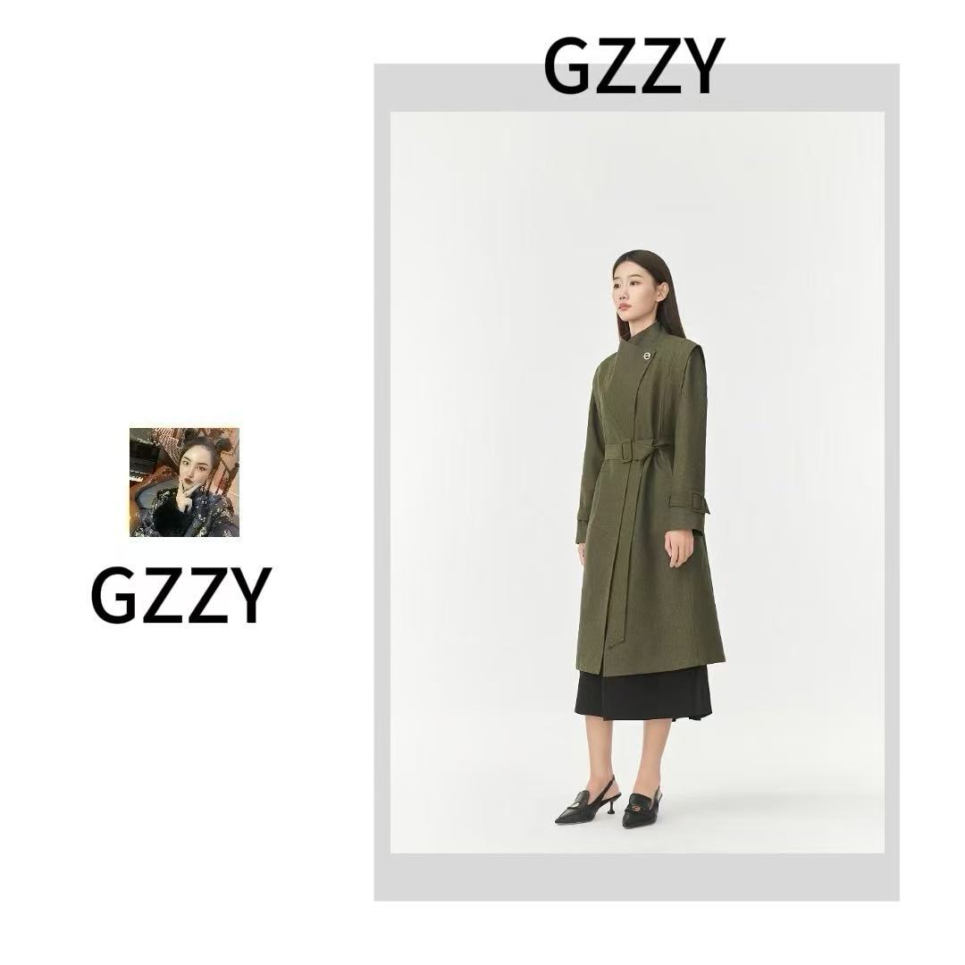 《GZZY》潮牌设计师定制高级面料经典时尚风衣外套#007
