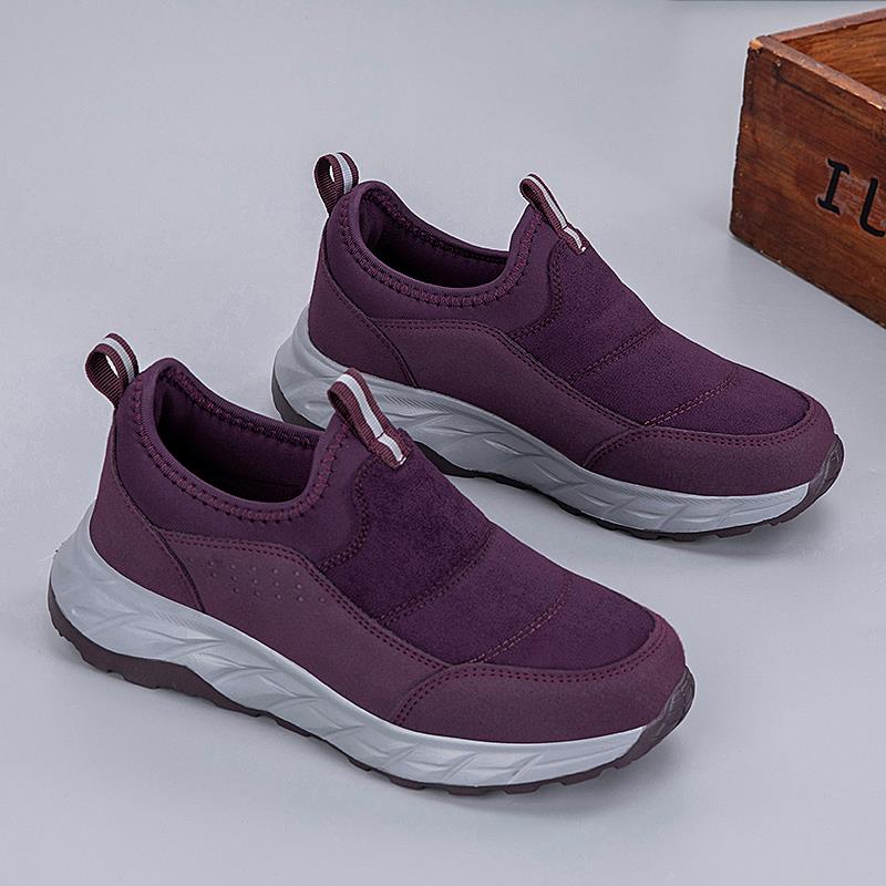 足力健安全老人鞋秋冬季防滑软底女鞋舒适妈妈鞋中老年运动健步鞋