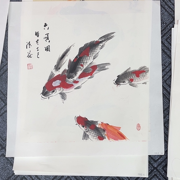 国画三尺斗方花鸟m