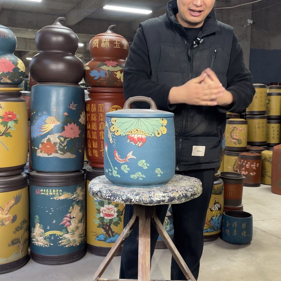 宜兴原矿紫砂茶叶罐