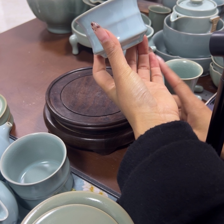 陶摆件原产地原矿釉汝瓷仓库直播