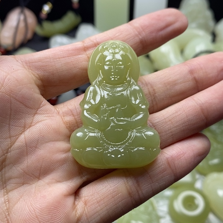 深晴水单面观音挂件