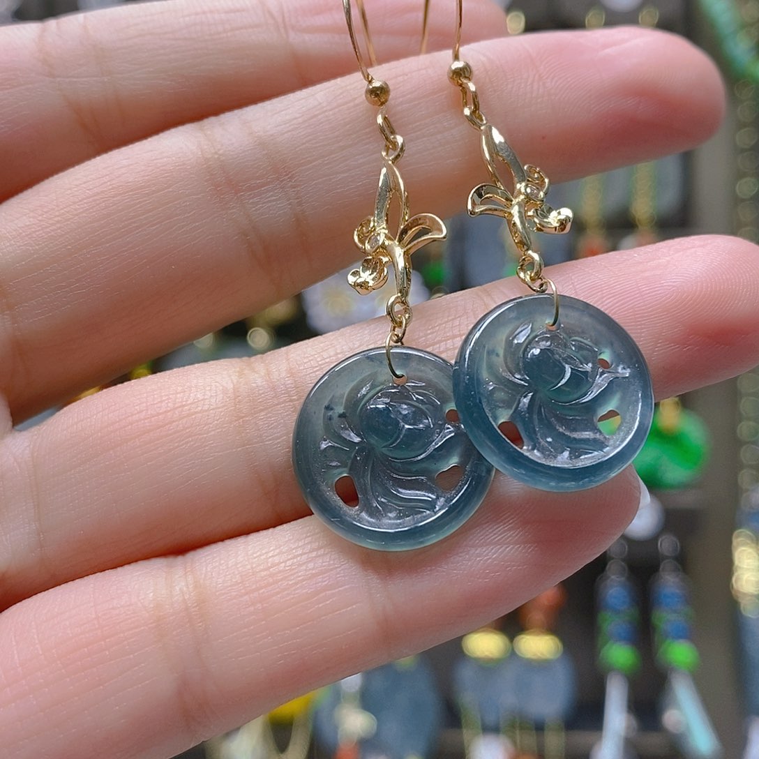 未镶嵌翡翠耳饰翡翠