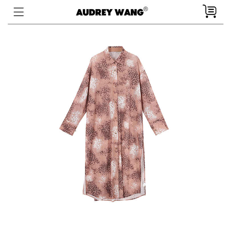 AUDREYWANG印花秋季重工印花连衣裙夏秋欧美风温婉风12800