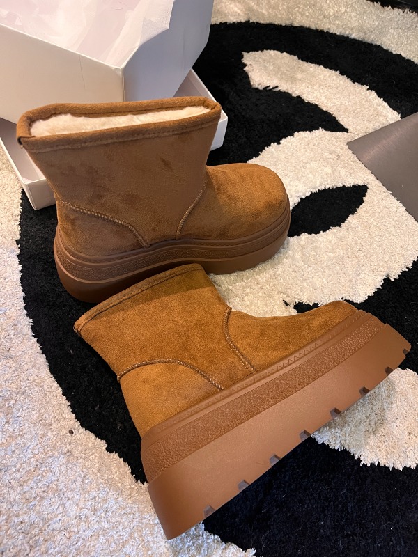 「ZJ」冬季加绒雪地靴厚底