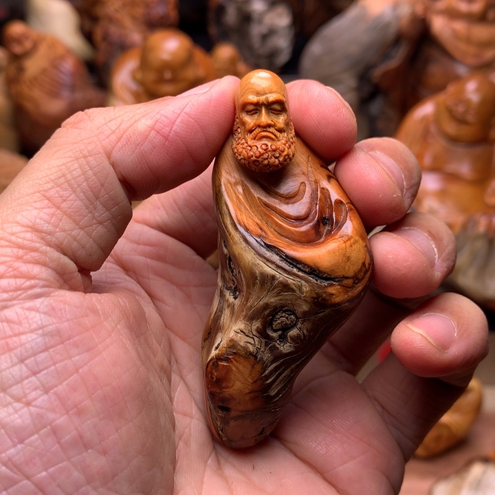 柏木（崖柏）崖柏陈化料手把件