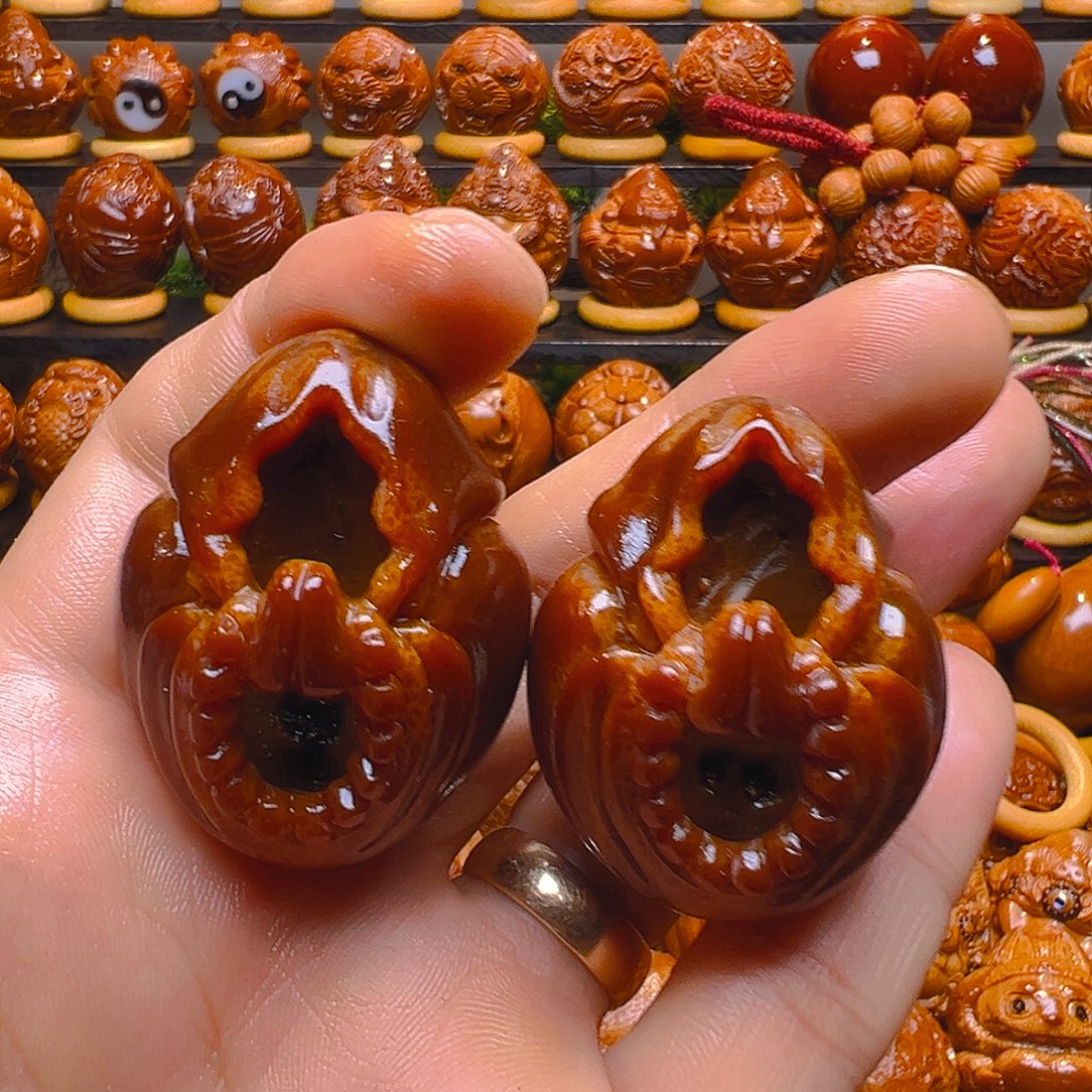 橄榄核手串/手链无像佛玉华一对