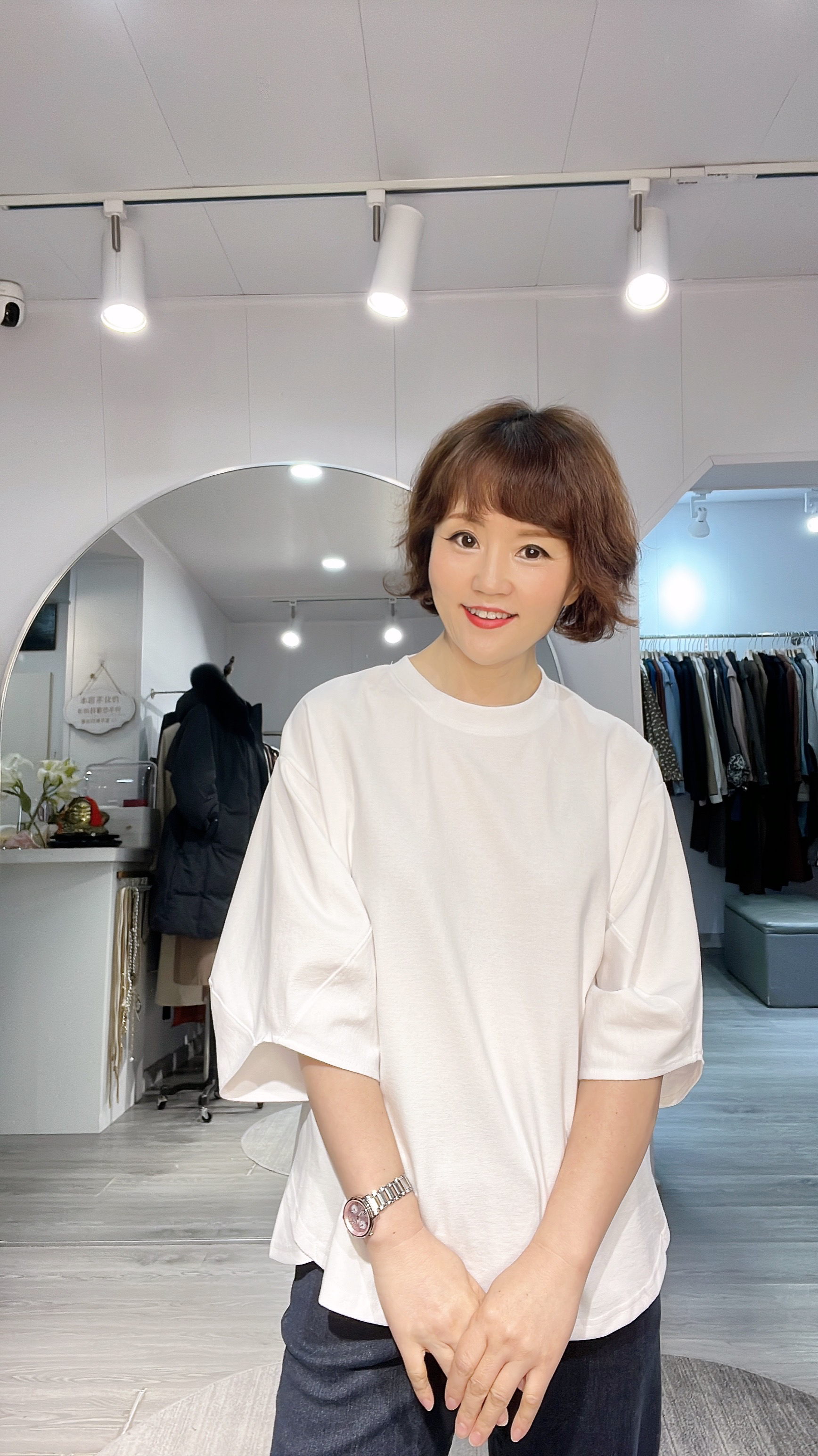 高端泡泡袖宽松版可爱高弹卫衣