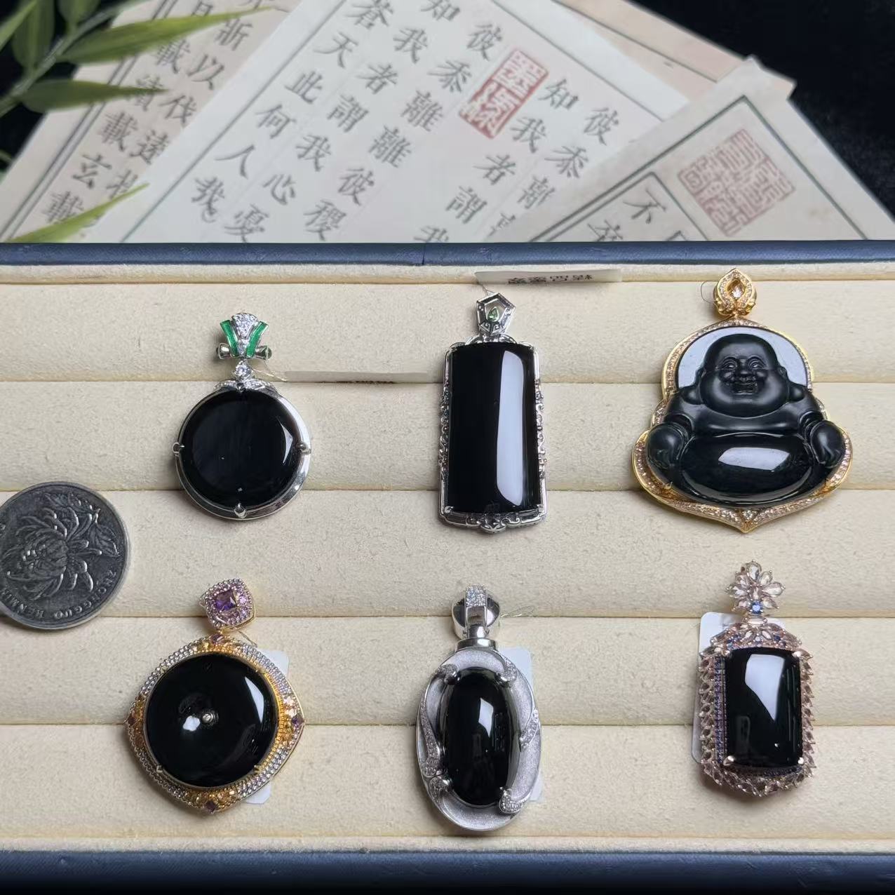 思懿珠宝 18K墨翠吊坠-16800-1-MN-多样性发一