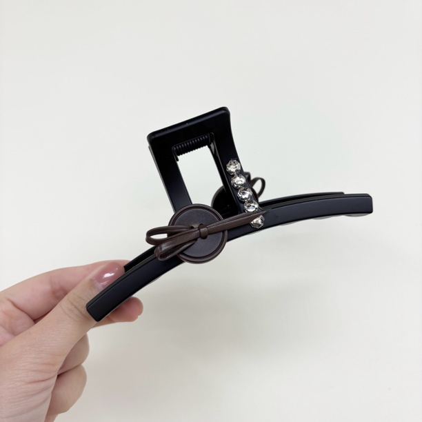 L024夕洛方框一字13cm原创设计抓夹时尚百搭简约气质头饰发饰