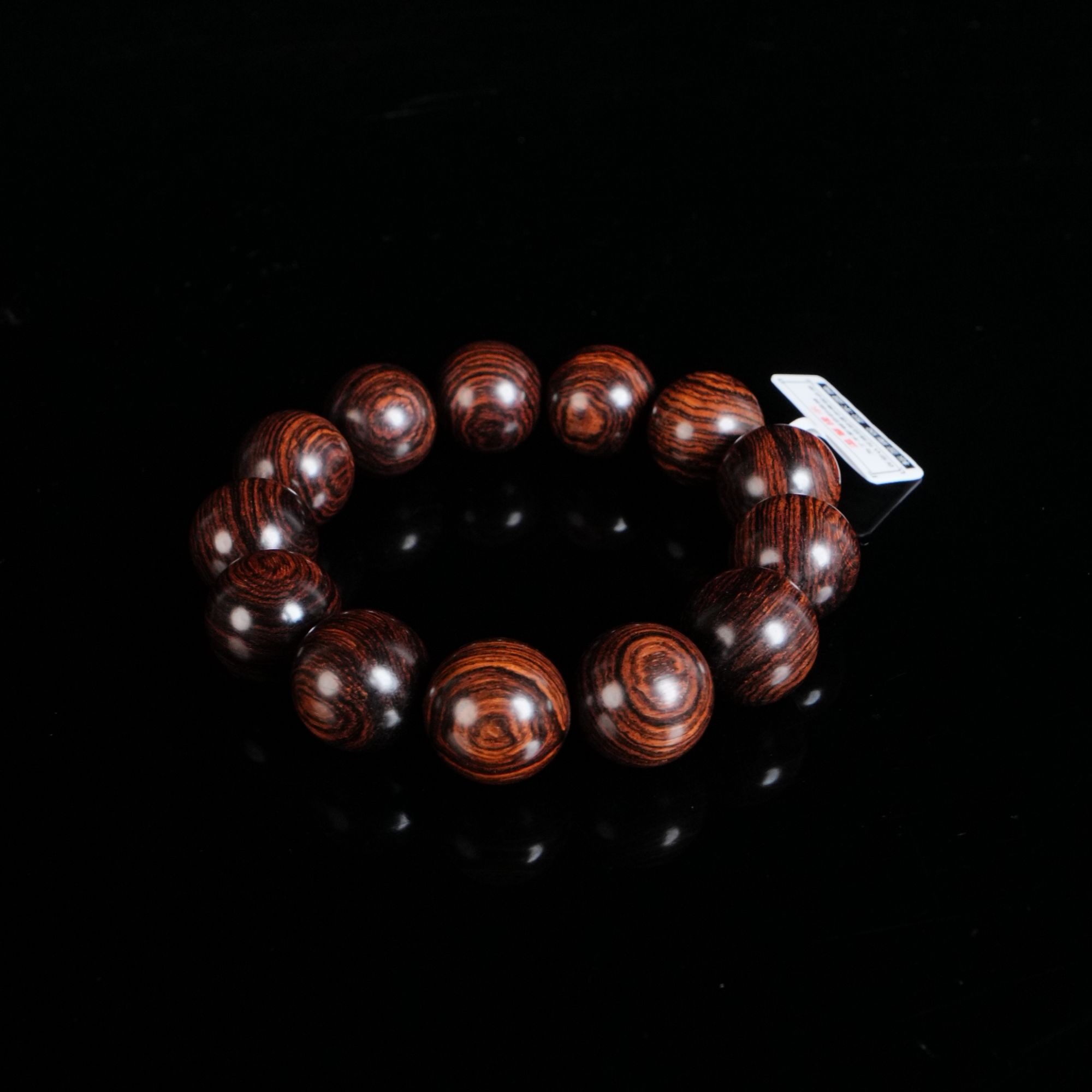 DY-B8952 海南黄花梨沉水大黑线手串 1.8cm 44.69g