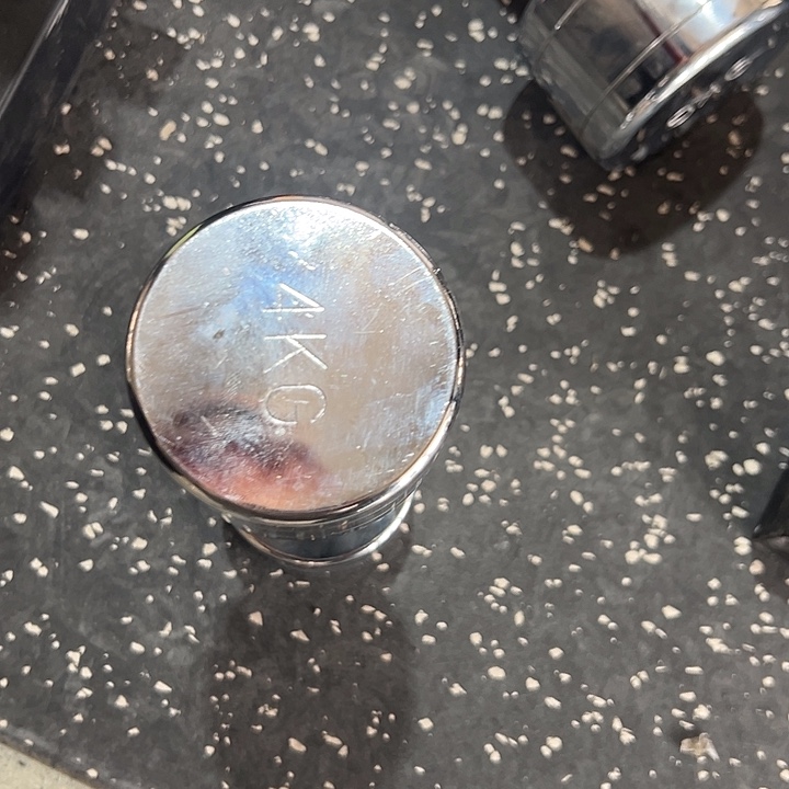 全新电镀纯钢小哑铃4公斤一对