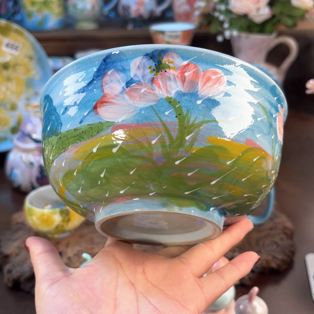 景德镇手绘高温釉下彩陶瓷茶具