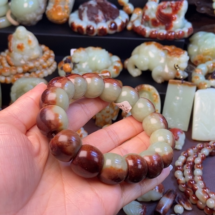 岫岩河磨玉（透闪石质玉）未镶嵌手链