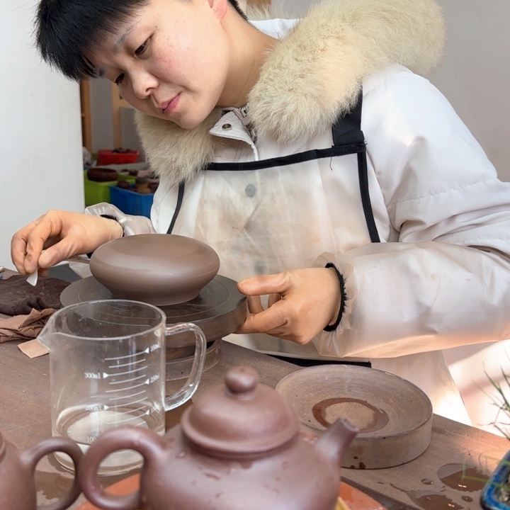 紫砂茶壶底槽清微瑕容天