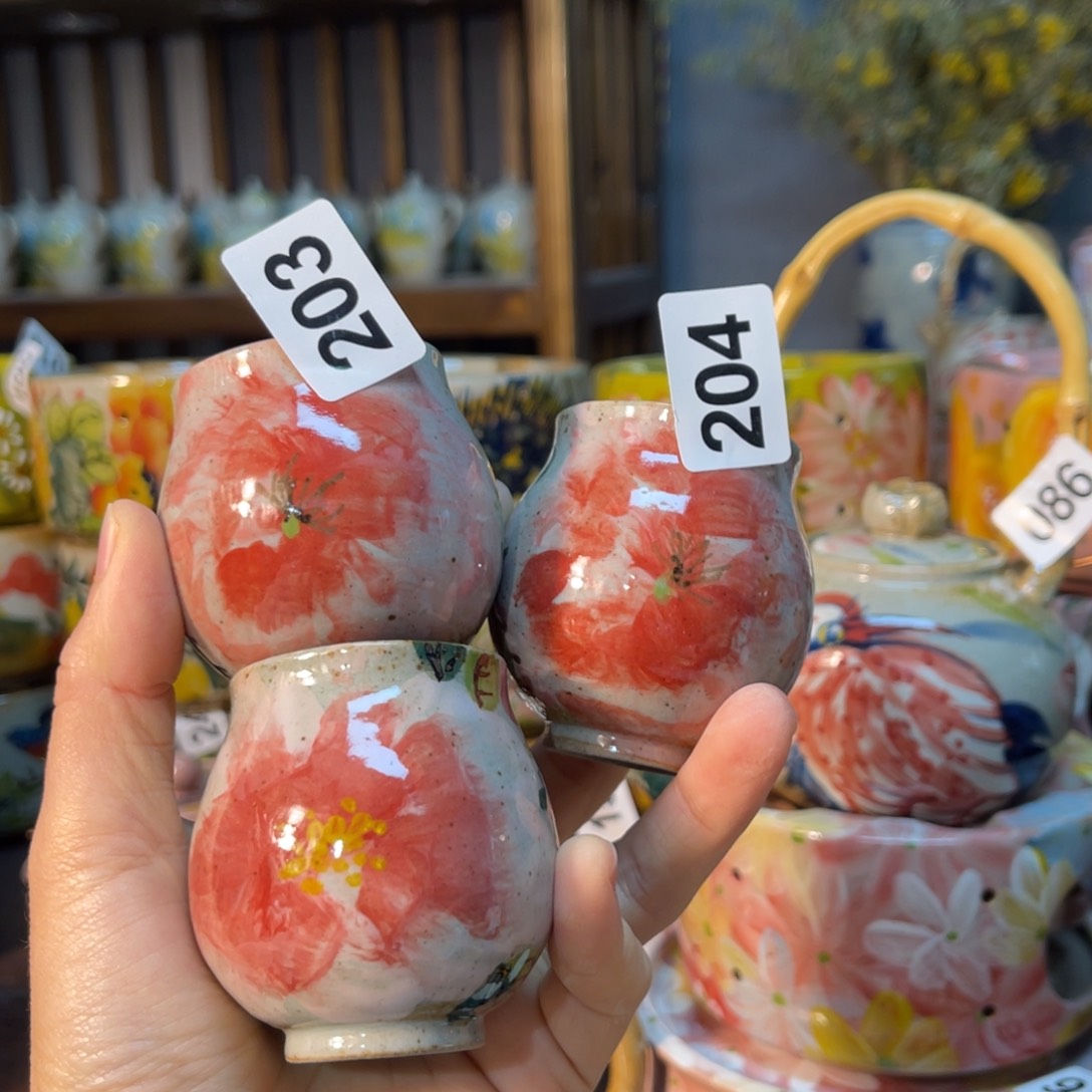 杯美***士素浅陶瓷手手工手绘