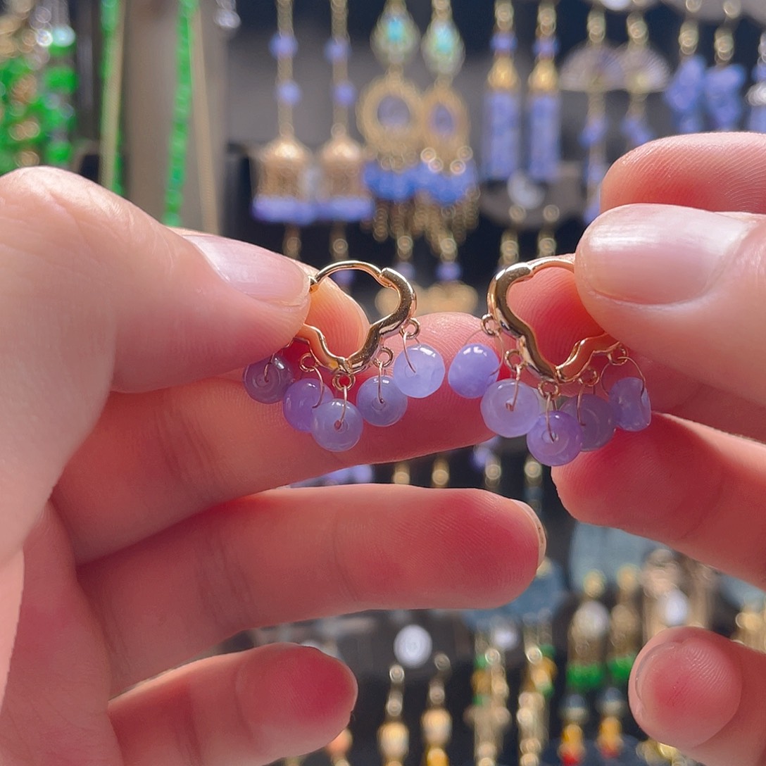 翡翠合金耳饰翡翠